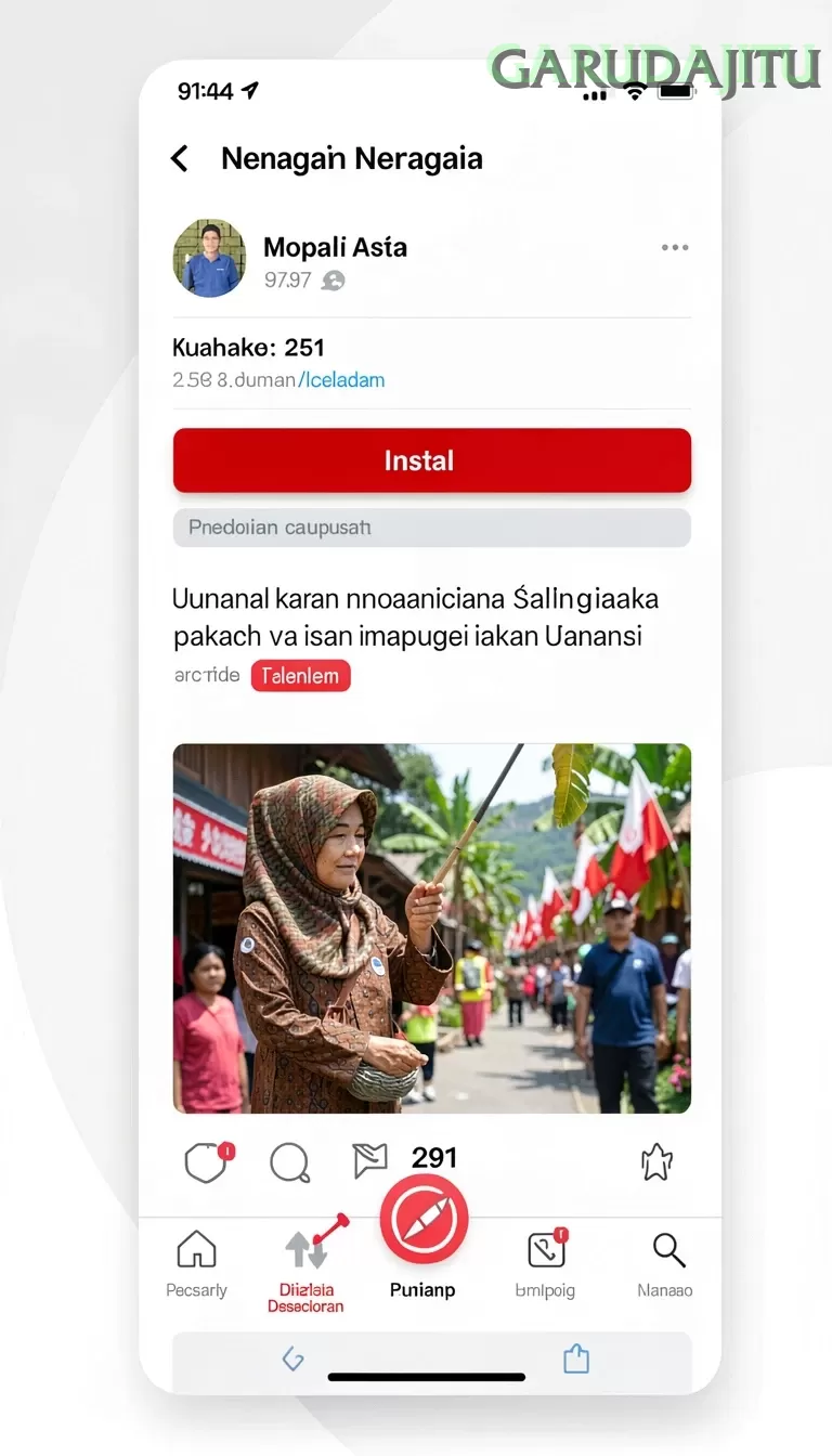 Galeri pratinjau visual garudajitu build APK resmi terbaru